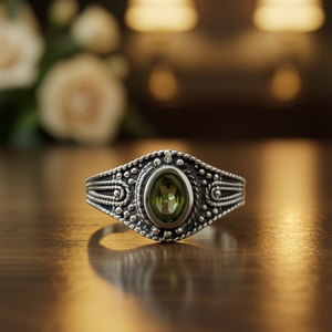 4.3 Grams Fashion <b>Ring</b> in Peridot Elegant and Luxurious <b>Statement</b> Piece - Product Image 3