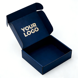 Boîte d'expédition en carton ondulé à rabat supérieur, pelliculage mat, impression de logo personnalisée, emballage auto-adhésif recyclable pour cosmétiques - Product Image 1