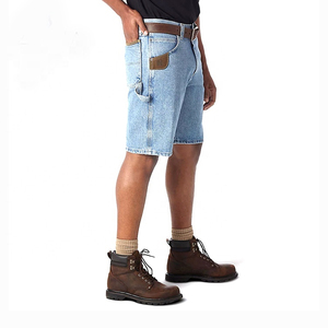 Shorts en jean déchirés taille haute de qualité supérieure avec poches et ourlet effiloché, fermeture boutonnée, décontractés pour l'été, 100 % coton - Product Image 4