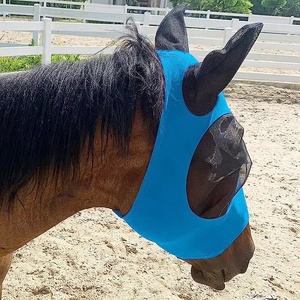 Máscara antimoscas para caballos al por mayor con protección para orejas y nariz, diseño de malla para protección solar y contra insectos. - Product Image 4