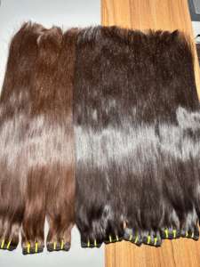 Extensions de cheveux de style droit naturel non transformé de haute qualité pas cher Remy sans enchevêtrement cuticules alignées cheveux humains indiens bruts - Product Image 2