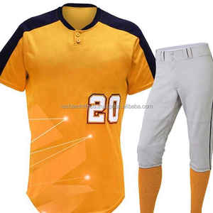 Uniformes de Béisbol Personalizados con Logotipo, Transpirables, Ligeros, Talla Grande, 100% Poliéster, Unisex, Precio al por Mayor - Product Image 1