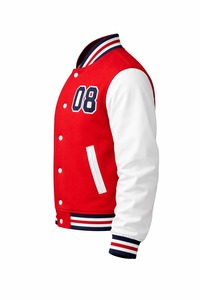 Custom Varsity Letterman Jacket <b>Blank</b> Number <b>Patch</b> <b>Embroidered</b> Wool And Sleeves Outerwear Men High School Sports Men's Outerwear - Product Image 2