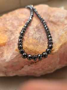 Cuentas de diamante moissanita negras de 8 mm y 16 pulgadas, corte AAA, facetadas, para la elaboración de joyería. - Product Image 4