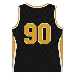 Maillot de lacrosse unisexe noir et or en polyester léger – Tenue de sport athlétique pour l'entraînement et les équipes - Product Image 2