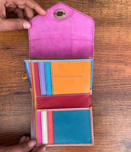 กระเป๋าสตางค์หนังวัวรีไซเคิลทำด้วยมือสไตล์ใหม่กระเป๋าคลัทช์สำหรับผู้หญิงหนังคุณภาพสูงหรูหราอเนกประสงค์กระเป๋าใส่บัตร - Product Image 5