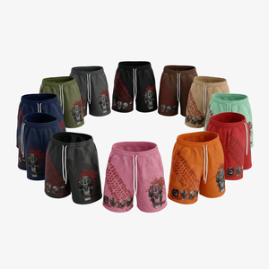 กางเกงขาสั้นออกกำลังกายผ้าฝ้าย 100% ดีไซน์ล่าสุด สไตล์วินเทจ แฟชั่นทันสมัย ทรงสวย ใส่สบาย แห้งไว เหมาะสำหรับฤดูร้อน - Product Image 1