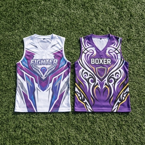 Débardeur d'entraînement de boxe MMA sans manches, léger et respirant, pour le sport, avec sublimation - Product Image 6