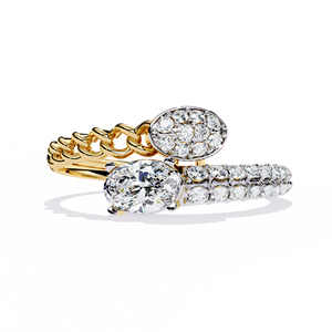 Bague ovale en moissanite avec halo, alliance de mariage, couleur or blanc, bijoux de fiançailles - Product Image 3