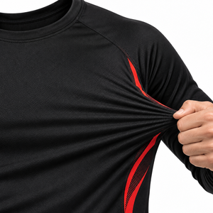 Camiseta Deportiva de Manga Larga para Hombre, Sublimada, 100% Poliéster, Absorbe la Humedad, para Entrenamiento, con Logotipo Personalizado, Producción OEM - Product Image 5