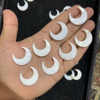 Perla Natural Auténtica de Excelente Calidad, Forma de Media Luna, Hecha a Mano, Color Blanco Fino y Brillante, Tamaño Personalizable