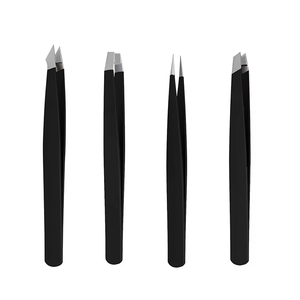 Best Selling Customized Logo High Quality Stainless Steel Eyebrow Tweezers Set <b>Pointed</b> Tip for Beauty and Hair <b>Removal</b> - Product Image 2