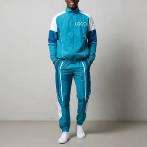 Ensemble de survêtement personnalisé en coton imprimé à capuche pour homme, coupe régulière, style streetwear, coupe-vent premium, color block, idéal pour l'hiver - Product Image 2