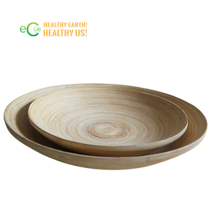 Wholesale Eco-Friendly Bamboo Baby <b>Plate</b> with Customized Size Engraving High Quality Natural Cheap Price From Eco2go Vietnam - Product Image 1