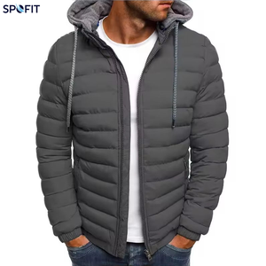 Chaquetas de Moda para Hombre, Chaqueta de Plumón Informal con Cierre Frontal, Corte Ajustado, Color Sólido, Largo Regular, Material de Poliéster - Product Image 5