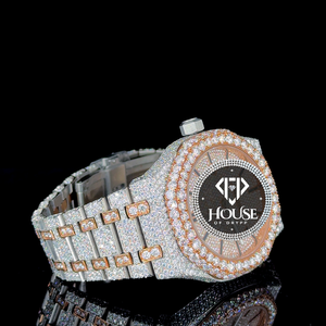 Reloj de Acero Inoxidable con Diamantes Moissanite VVS, Estilo Hip Hop, Automático, con Esfera Redonda para Hombre y Mujer - Product Image 2