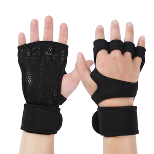 Gants de musculation en cuir PU, demi-doigts, respirants, protection des mains pour le sport, entraînement fitness, unisexe - Product Image 2