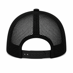 Gorra de béisbol negra de 5 paneles con malla trasera, logotipo personalizado, snapback, transpirable, unisex, deportiva, para exteriores, tipo trucker, con letras Y2K, ajustable - Product Image 4