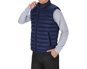 เสื้อกั๊กพัฟเฟอร์ผู้ชายคุณภาพสูงสำหรับฤดูหนาว ออกแบบโลโก้แบรนด์ได้ตามต้องการ น้ำหนักเบา ไร้แขน กันน้ำ ทำจากไนลอน มีหลายแบบให้เลือก - Product Image 2