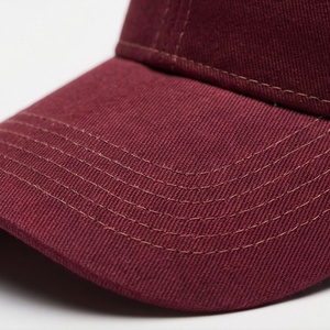 หมวกเบสบอลผ้าฝ้ายสีแดงเบอร์กันดี แบบเรียบ ไม่มีลาย สำหรับทุกเพศ เลือกได้ตามชอบ ดีไซน์สำหรับวิ่ง สวมใส่สบาย สไตล์ยอดนิยม - Product Image 4