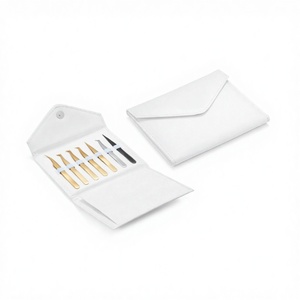 Professional NEW Custom Embossed Logo Faux Leather Case for Eyelash <b>Extension</b> and Volume Lash Tweezers Beauty Accessory - Product Image 1