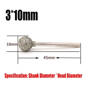 INSTRUMENTS CHIRURGICAUX BAFA Manuels Ergonomiques 3-10mm 60 #   Têtes de meulage diamantées Grit Ball, embouts à aiguille, fraises, outils de gravure et de sculpture - Product Image 1