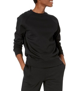 Nouvel Arrivage – Sweat-shirt en Coton Confortable et Décontracté pour Femme, Col Rond, Manches Longues, Épaules Tombantes, Couleur Unie, de Luxe, Origine Bangladesh - Product Image 1