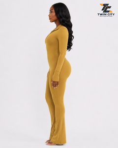 Mono largo de manga larga con cremallera para mujer, sin costuras, elástico, ajustado, para yoga, gimnasio, ropa informal. - Product Image 5