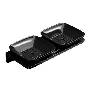 Support mural rotatif double pour savonnettes carrées, pivotant à 360 degrés, avec plateaux auto-drainants pour salle de bain - Product Image 1