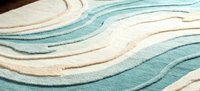 Handmade hand Tufted Wool Area Rugs blue and white Pattern Customizable Size and Color for home office living room Use