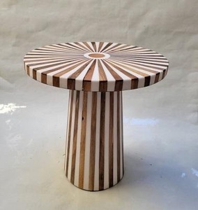Table en os incrusté de la marque ILAHI, design moderne, détails en agate, rangement, meuble portable pour la maison - Product Image 1