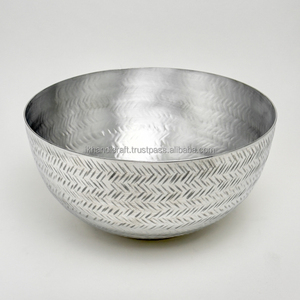 AmazonBest, cuenco para servir ensalada de frutas de aluminio de acero inoxidable brillante plateado personalizado, gran oferta para todas las fiestas, perfecto bajo - Product Image 1