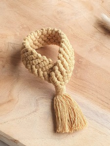 Anillo de Servilleta de Macramé de Estilo Único, Hecho a Mano con Cuerda de Algodón, Perfecto para Decoración de Mesa de Cocina y Estilo Rústico - Product Image 3