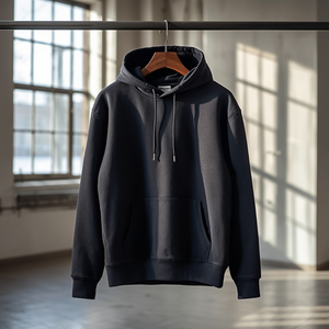 Sweat-shirt à capuche en coton épais pour homme, à manches régulières, en molleton, chaud et décontracté, style streetwear, avec personnalisation OEM - Product Image 2