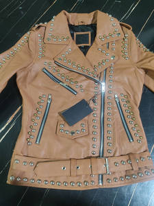 Chaquetas de Cuero Genuino para Mujer, Estilo Varsity, Moda Urbana, Transpirables, Resistentes al Viento, con Calefacción, Múltiples Bolsillos, Cierre de Cremallera, Venta al Por Mayor - Product Image 5