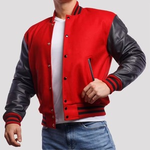 Veste universitaire pour homme, couleur unie violette, col rabattu, fermeture boutonnée, en polyester et coton, coupe classique, pour l'automne - Product Image 6