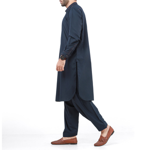 Winter Fashionable Pakistani Shalwar Kameez Casual Wear Breathable Punjabi <b>Kurta</b> Shalwar <b>Men's</b> Sets Solid Colors Adults - Product Image 2