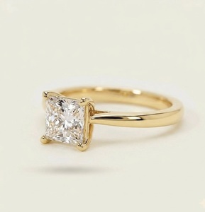 Anillo de Compromiso Solitario de Oro Rosa de 14K con Diamante Cultivado en Laboratorio, Certificado IGI VVS2, 1CT, Color E, VS1, Corte Princesa - Product Image 2