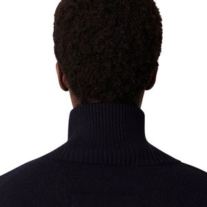 <b>Men</b> Black Knit <b>Cardigan</b> Sweater Full Zip High Neck Long Sleeve Casual Winter Warm Pullover Premium Fashion Knitwear for <b>Men</b> - Product Image 2