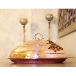 Copper Finished Butter Dish Elegant Metal Butter <b>Storage</b> Container Used As A Gift Item For Special Occasions From India - Product Image 6