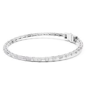 Bracelet à maillons en diamant minimaliste en argent sterling 925, conçu avec un design élégant, cadeau de mariage pour femmes, IGICertifit - Product Image 1