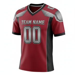 Camisetas de Fútbol Americano Personalizadas, Sublimadas, para Adultos, Unisex, Cuello en V, Manga Corta, Transpirables, de Malla, Secado Rápido, Antibacterianas - Product Image 6