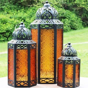Metal Farmhouse <b>Lantern</b> Decorative <b>Candle</b> <b>Holder</b> Hanging Indoor/Outdoor Christmas Easter Heat Resistant Customizable Size Color - Product Image 2