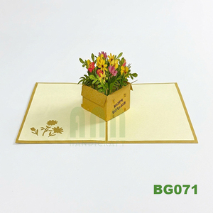 การ์ดเชิญงานวันเกิดแบบ 3 มิติ รุ่น BG071 ของ ANN HANDICRAFT แบบกำหนดเอง 2 สี ตัดด้วยเครื่องดิจิตอล เคลือบด้าน รูปทรงสี่เหลี่ยมผืนผ้า เป็นมิตรกับสิ่งแวดล้อม - Product Image 3