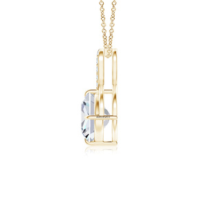 Colgante Infinito con Diamante Cultivado en Laboratorio, Corte Cojín Vintage, para Mujer, Oro 10K 14K 18K, Plata 925 935, Certificado IGI, Joyería Fina para Boda - Product Image 3