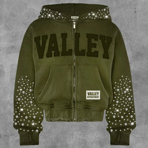 Rhinestone Hoodies Men/Women <b>Gothic</b> Black Pullover Oversized Sweatshirts Female Retro Hooded <b>Jacket</b> Streetwear - Product Image 4