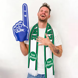 Écharpe de supporter de football en acrylique, légère et écologique, personnalisable pour équipe de sport - Product Image 6