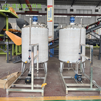 Réservoir de stockage de produits chimiques en acier inoxydable personnalisé avec agitateur et système de chauffage
