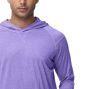 Sudadera con Capucha Morada de Manga Larga para Hombre, Protección Solar UPF 50, Impermeable, de Secado Rápido, de Poliéster, para Pesca, con Estampado, para Adultos - Product Image 2
