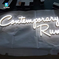 Enseigne lumineuse LED personnalisée à lettres en relief, lettres 3D éclairées en acrylique pour extérieur, signalétique lumineuse pour devanture de magasin